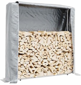 vidaXL Ράφι για καυσόξυλα με κάλυμμα βροχής 150x25x150 cm
