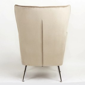 Πολυθρόνα ArteLibre VITTORIA Καφέ Βελούδο 76x79x101cm