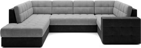 Γωνιακός καναπές Bale U-Gkri anoixto - mauro-Αριστερή - 299.00Χ198.00Χ82.00cm