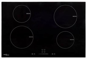 vidaXL Εστία Επαγωγική με 4 Εστίες &amp; Πλήκτρα Αφής 77 εκ. 7000 W Γυάλινη