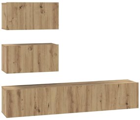 vidaXL Σετ επίπλου τηλεόρασης 4 pcs artisan δρυς 80 x 30 x 30 εκ