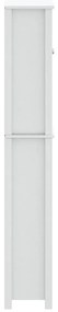 vidaXL Ντουλάπι Τουαλέτας BERG Λευκό 60 x 27 x 164,5 εκ. Μασίφ Ξύλο