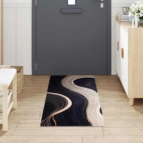 vidaXL Χαλί Κουζίνας Μαύρο 180 x 60 cm Βελούδο