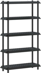 vidaXL Μονάδα Ραφιού 5 επίπεδα 100 x 40 x 177 εκ PP Ανθρακί