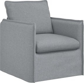 vidaXL Καναπές Ανοιχτό γκρι 75 x 82 x 85 εκ ύφασμα