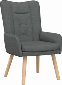 vidaXL Πολυθρόνα Σκούρο Γκρι 63 x 67 x 94 εκ. Ύφασμα και κόντρα πλακέ