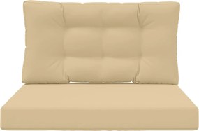 vidaXL Μαξιλάρι Καναπέ Εξωτερικού Χώρου 2 pcs Μπεζ Πολυεστέρας