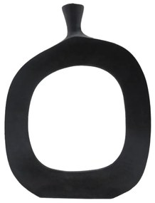 ABSTRACT OVAL ΒΑΖΟ ΑΛΟΥΜΙΝΙΟ ΜΑΥΡΟ 36,75x5,75xH48,25cm - 028987