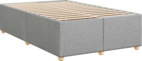 vidaXL Κρεβάτι box spring με στρώμα Ανοιχτό γκρι 120 x 190 cm Ύφασμα