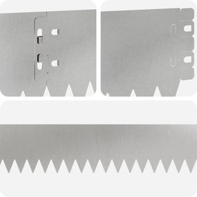vidaXL Περίγραμμα γκαζόν 10 τμχ. 103 x 10 εκ Stainless Steel Ασημί