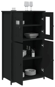 vidaXL Ντουλάπι Μαύρο 62x32x106,5 εκ. από Επεξεργασμένο Ξύλο
