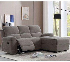 Καναπές Γωνιακός Relax (Δεξιά Γωνία) 01-3320 212x156x96cm Grey