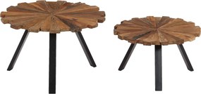 vidaXL Τραπεζάκια Σαλονιού 2 τεμ. από Μασίφ Ανακυκλωμένο Ξύλο