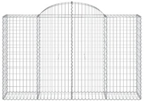 vidaXL Συρματοκιβώτια Τοξωτά 20 τεμ. 200x50x120/140 εκ. Γαλβαν. Ατσάλι