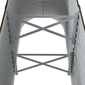 vidaXL Ζαρντινιέρα Καφέ 114x40x68 εκ. Γαλβανισμένος χάλυβας