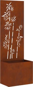 vidaXL Οθόνη Ιδιωτικότητας Κήπου Floral Σκ rusty 50 x 150 cm