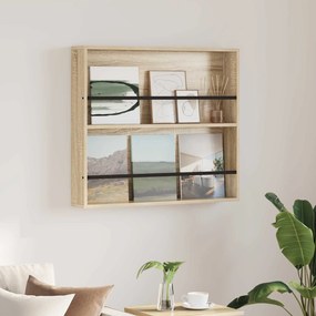 vidaXL Ράφι Περιοδικών Δρύς Sonoma 80 x 12 x 70 εκ Επεξεργασμένο ξύλο