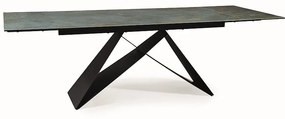 STÓŁ WESTIN CERAMIC TURKUS OSSIDO VERDE / CZARNY MAT (160-240)X90 DIOMMI-80-3135