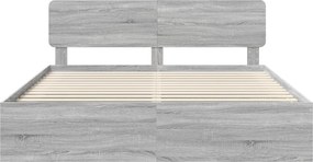 vidaXL Σκελετός Κρεβατιού Γκρι Sonoma 180 x 200 cm
