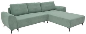 Γωνιακός καναπές Κρεβάτι Sette C043 Αναστρέψιμος με Αποθηκευτικό χώρο Πράσινο 286x204x93εκ 286x204x93 εκ.