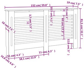 ΚΑΛΥΜΜΑ ΚΑΛΟΡΙΦΕΡ ΛΕΥΚΟ 152 X 19 X 81,5 ΕΚ. ΑΠΟ MDF 284321