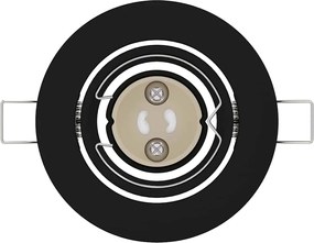 vidaXL Σποτ 24 pcs Μαύρο 9 x 9 x 2.5 εκ. Μέταλλο