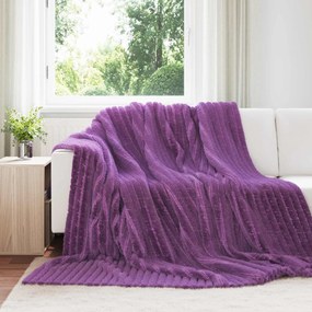 vidaXL Ριχτάρια 6 pcs Μοβ 240 x 220 cm Μαλλί