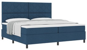 vidaXL Κρεβάτι με Σπασμένο Ματ Ναυτικού Μπλε 200x200 εκ. Υφασμάτινο