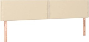 vidaXL Κρεβάτι Boxspring με Στρώμα Κρεμ 180x200 εκ. Υφασμάτινο