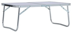 Τραπέζι Κάμπινγκ Πτυσσόμενο Λευκό 60 x 40 εκ. Αλουμινίου