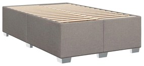 vidaXL Κρεβάτι Boxspring με Στρώμα Taupe 120x200 εκ. Υφασμάτινο