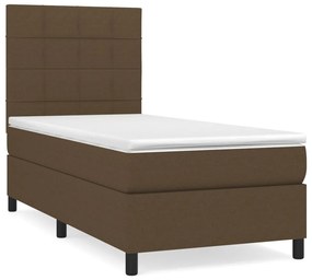 ΚΡΕΒΑΤΙ BOXSPRING ΜΕ ΣΤΡΩΜΑ ΣΚΟΥΡΟ ΚΑΦΕ 80X200 ΕΚ. ΥΦΑΣΜΑΤΙΝΟ 3141732