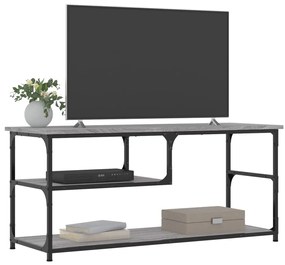 vidaXL Έπιπλο Τηλεόρασης Γκρι Sonoma 103x38x46,5 εκ. Επεξ. Ξύλο/Ατσάλι