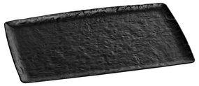 Πιατέλα Μελαμίνης ορθογώνια Μαύρη Ματτ 52.5x33cm No7125
