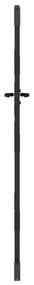 vidaXL Πύλη Κήπου Μαύρο 105 x 175 cm Ατσάλι με Επικάλυψη Πούδρας