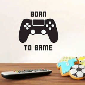 Αυτοκόλλητα Τοίχου Βινυλίου Born To Game 59011 15x24cm Black Ango Vinyl