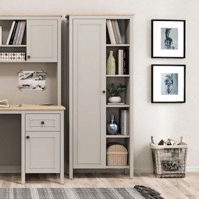 Βιβλιοθήκη Γκρι / Δρυς PEBEN 71x39.5x179.5