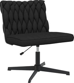 vidaXL Καρέκλα Γραφείου Περιστρεφόμενη Μαύρη Υφασμάτινη