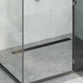 vidaXL Σιφόνι ντους 2-σε-1 με 360° σιφόνι Μαύρο 90 cm