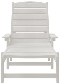 vidaXL Καναπές Ήλιου Λευκός 53x162x98.5 εκ. HDPE