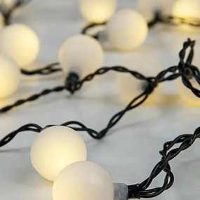 Eurolamp Σειρά Μπαλίτσες Φ2εκ. 80 LED Θερμό Λευκό IP44 Σταθερό 6.4m Πράσινο Καλώδιο 600-11912