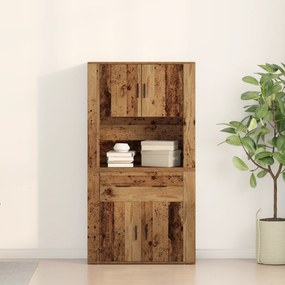 vidaXL Υψηλό ντουλάπι Παλαιού Ξύλου 80x33x150 cm Κατασκευασμένο Υλικό