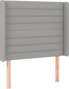 vidaXL Κρεβάτι Boxspring με Στρώμα &amp; LED Αν.Γκρι 80x200 εκ. Υφασμάτινο