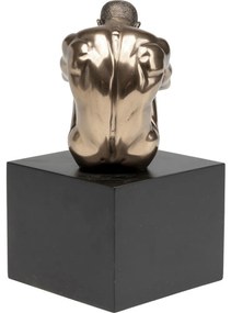 Επιτραπέζιο Διακοσμητικό Γυμνός Σκεπτικός Άντρας Χρυσό Συνθετικό Υλικό 11x11x9,5 εκ. - Μαύρο