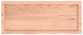 vidaXL Επιφ Τραπεζιού Αν Καφέ 100x40x(2-6)εκ. Επεξ. Μασίφ Ξύλο Δρυός