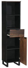 vidaXL Ντουλάπι Μπάνιου Ριγέ Καφέ 38 x 33 x 160 εκ. Μασίφ ξύλο μάνγκο