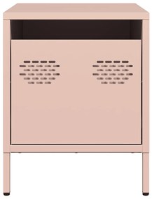 vidaXL Κομοδίνα 2 τεμ. Ροζ 35x39x43,5 εκ. από Χάλυβα
