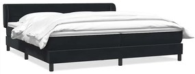 vidaXL Κρεβάτι Box Spring με στρώματα Μαύρο 200x220 cm Βελούδινο