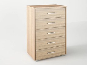 Intrahome Συρταριέρα με 5 συρτάρια σε χρώμα δρυς 60x45x90 Intrahomesa-00652640