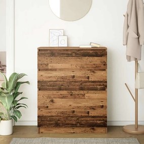 Sideboard Παλιό ξύλο 80x35x99 cm Ξύλο μηχανής - Καφέ